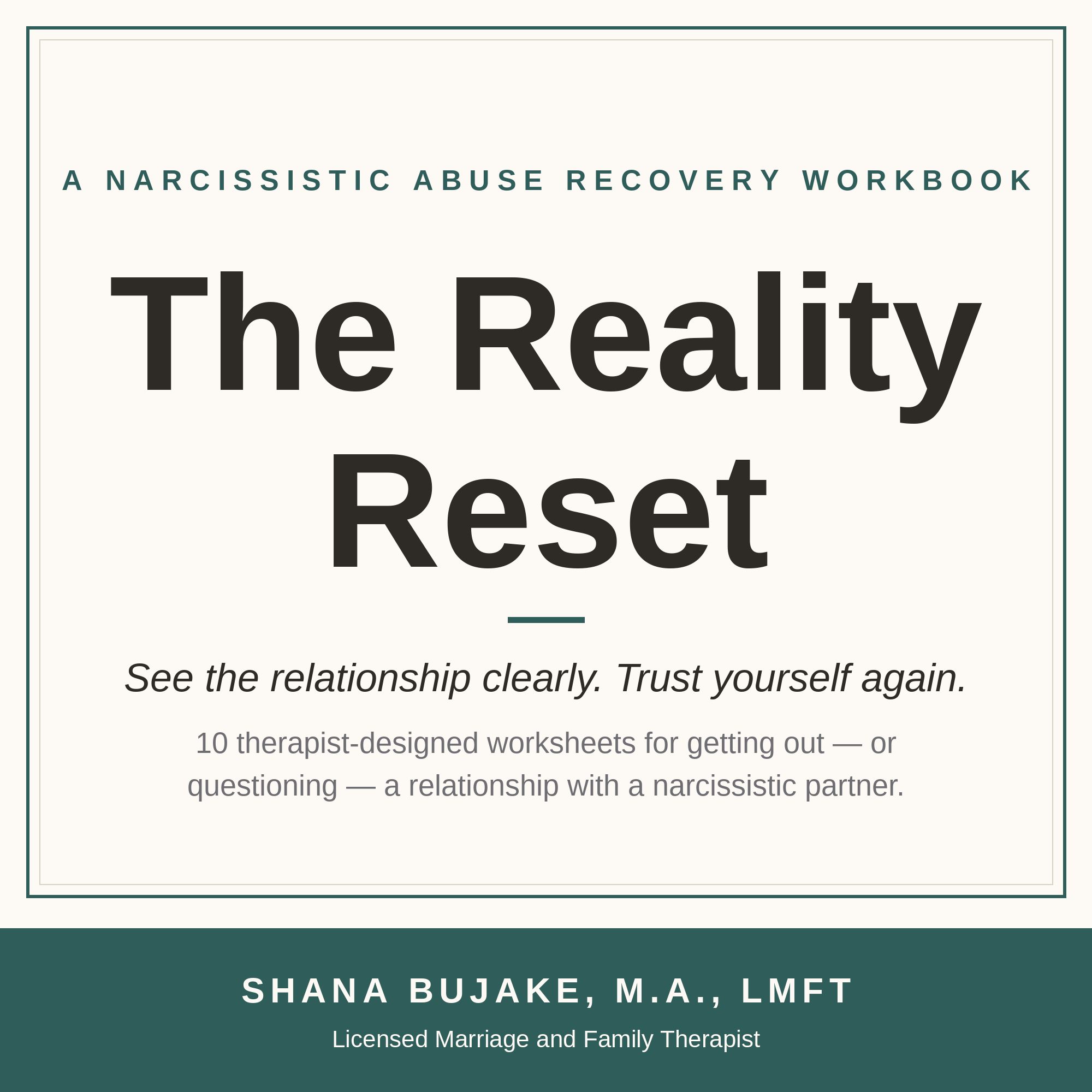 The Reality Reset narcissistic abuse recovery workbook cover